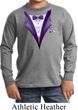 Purple Tuxedo Kids Long Sleeve Shirt
