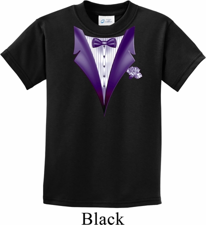 Purple Tuxedo Kids Shirt