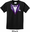 Purple Tuxedo Kids Shirt