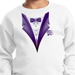 Purple Tuxedo Kids Sweat Shirt