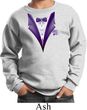 Purple Tuxedo Kids Sweat Shirt