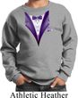 Purple Tuxedo Kids Sweat Shirt
