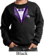 Purple Tuxedo Kids Sweat Shirt