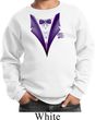 Purple Tuxedo Kids Sweat Shirt