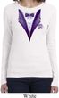 Purple Tuxedo Ladies Long Sleeve Shirt