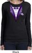 Purple Tuxedo Ladies Long Sleeve Shirt