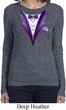 Purple Tuxedo Ladies Long Sleeve Shirt