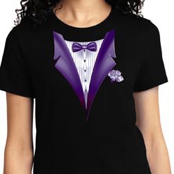 Purple Tuxedo Ladies Shirts