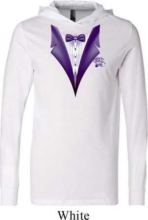 Purple Tuxedo Lightweight Hoodie Tee