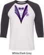 Purple Tuxedo Mens Raglan Shirt