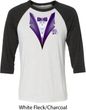 Purple Tuxedo Mens Raglan Shirt