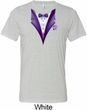 Purple Tuxedo Mens Tri Blend Crewneck Shirt