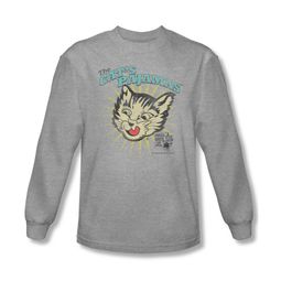 Puss N Boots Shirt Cat's Pajamas Long Sleeve Athletic Heather Tee T-Shirt