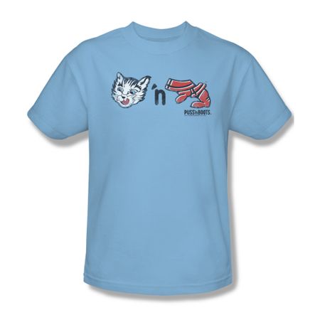 Puss N Boots Shirt Characters Light Blue T-Shirt