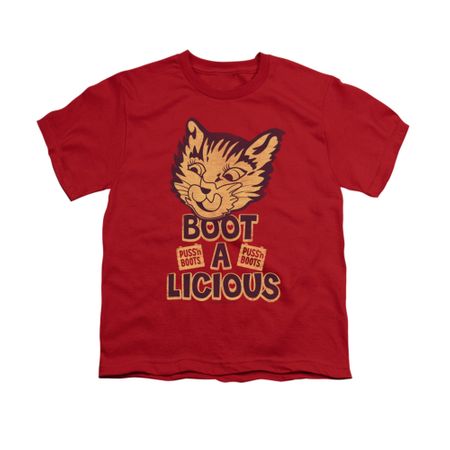 Puss N Boots Shirt Kids Boot A Licious Red T-Shirt