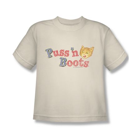Puss N Boots Shirt Kids Logo Cream T-Shirt