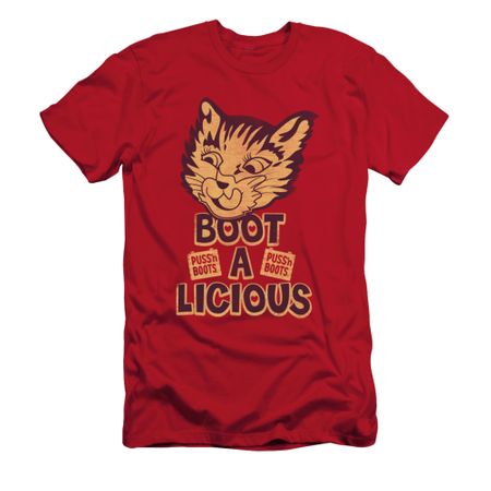 Puss N Boots Shirt Slim Fit Boot A Licious Red T-Shirt