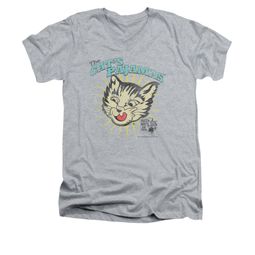 Puss N Boots Shirt Slim Fit V-Neck Cat's Pajamas Athletic Heather T-Shirt