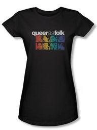 Queer As Folk Juniors Shirt Cast Black T-shirt Tee