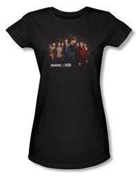 Queer As Folk Juniors Shirt Title Black T-shirt Tee
