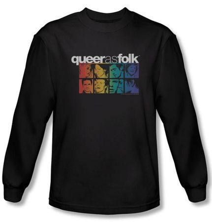 Queer As Folk Shirt Cast Black Long Sleeve T-Shirt Tee