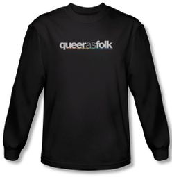 Queer As Folk Shirt Logo Black Long Sleeve T-Shirt Tee