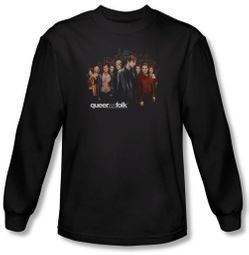 Queer As Folk Shirt Title Black Long Sleeve T-Shirt Tee