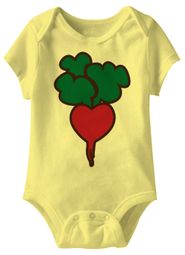 Radish Hearts Funny Baby Romper Yellow Infant Babies Creeper Radish Hearts Funny Baby Romper Yellow Infant Babies Creeper