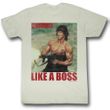 Rambo Shirt Like A Boss Adult Heather Green Tee T-Shirt