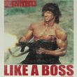 Rambo Shirt Like A Boss Adult Heather Green Tee T-Shirt
