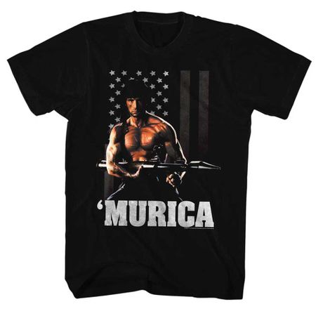 Rambo Shirt Murica Black T-Shirt
