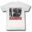 Rambo Shirt No One Adult White Tee T-Shirt