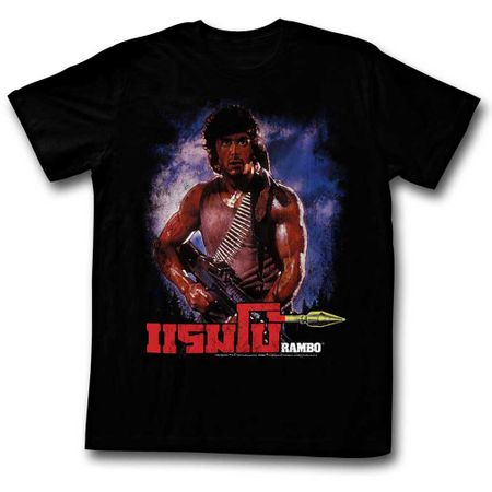Rambo Shirt Painting Black T-Shirt