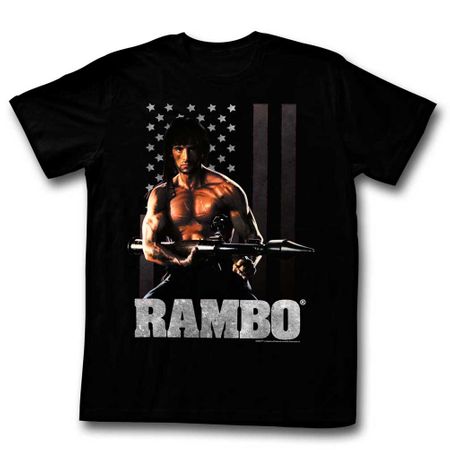 Rambo Shirt Patriot Black T-Shirt