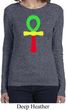 Rasta Ankh Ladies Long Sleeve Shirt