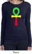 Rasta Ankh Ladies Long Sleeve Shirt
