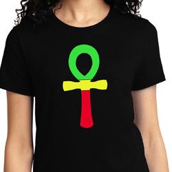 Rasta Ankh Ladies Shirts