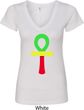Rasta Ankh Ladies V-Neck Shirt