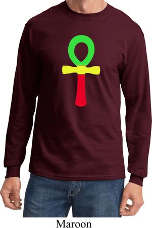 Rasta Ankh Long Sleeve Shirt