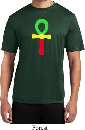 Rasta Ankh Mens Moisture Wicking Shirt