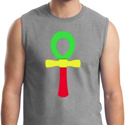 Rasta Ankh Mens Muscle Shirt Rasta Ankh Mens Muscle Shirt