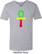 Rasta Ankh Mens V-Neck Shirt