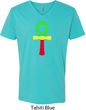 Rasta Ankh Mens V-Neck Shirt