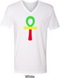 Rasta Ankh Mens V-Neck Shirt