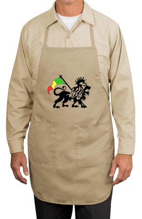 Rasta Lion Apron Full Length with 3 Pockets