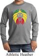 Rasta Lion Head Kids Long Sleeve Shirt