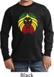 Rasta Lion Head Kids Long Sleeve Shirt
