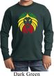 Rasta Lion Head Kids Long Sleeve Shirt