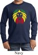 Rasta Lion Head Kids Long Sleeve Shirt