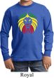 Rasta Lion Head Kids Long Sleeve Shirt